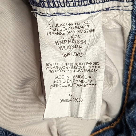 Aura Jeans By Women of Wrangler Women's Sz 10P Blue Zip Fly Short Rise Pants - Picture 9 of 16